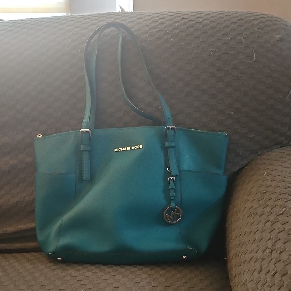Michael Kors Turquoise Tote Bag